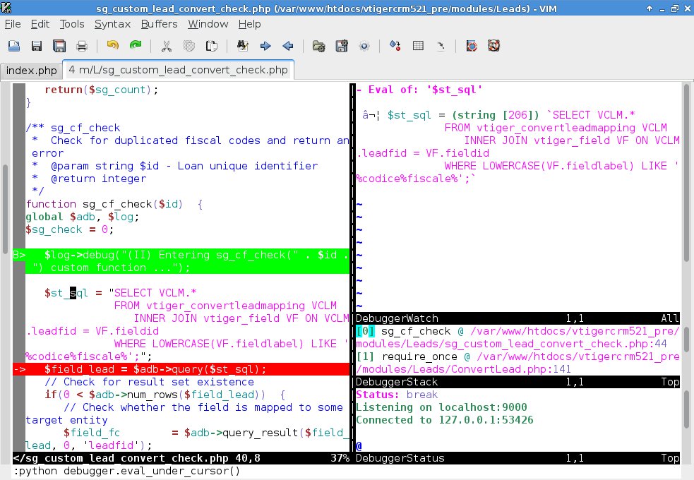 Vdebug - Visualizzare il contenuto di una variabile