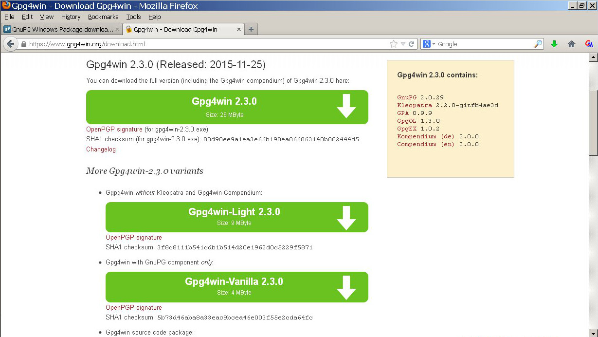 Download GPG4Win